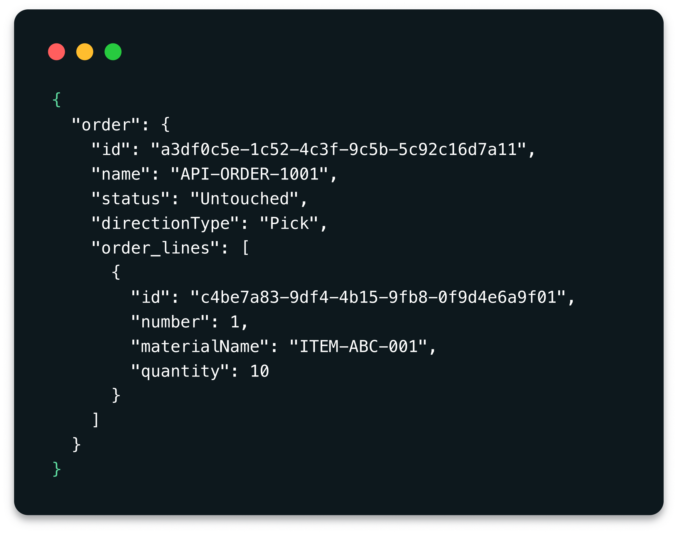 Example API Response