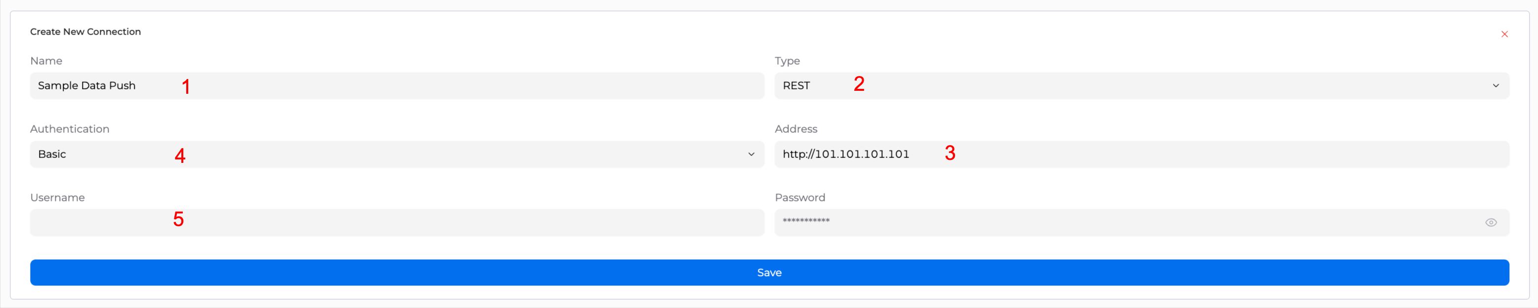 Startup Guide Configure Setting Create New Connection