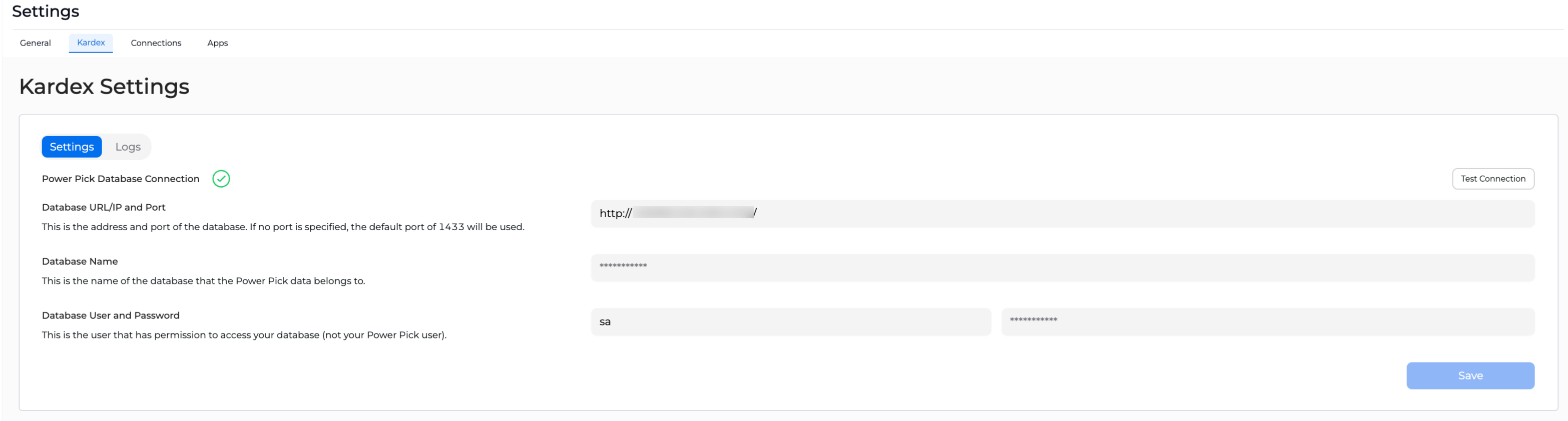 Startup Guide Configure Settings Kardex Settings