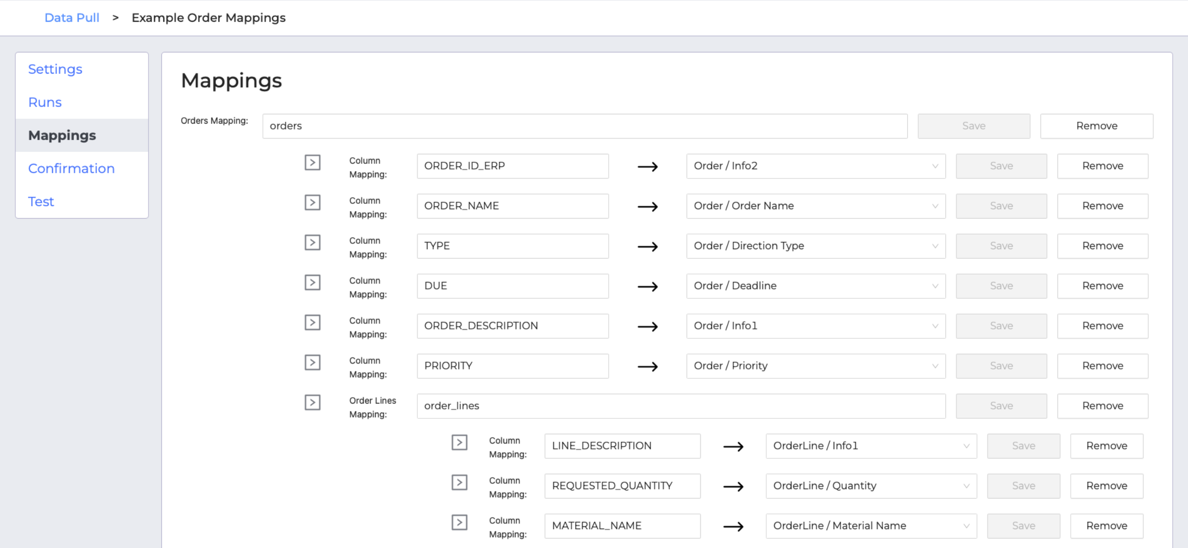  Data Pull Order Mappings 