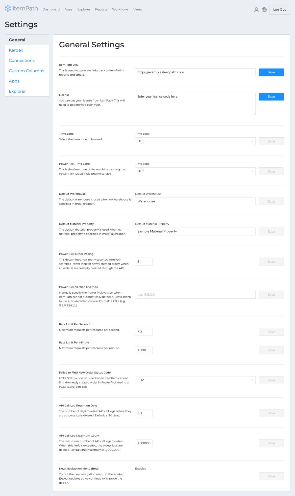 General Settings 2026