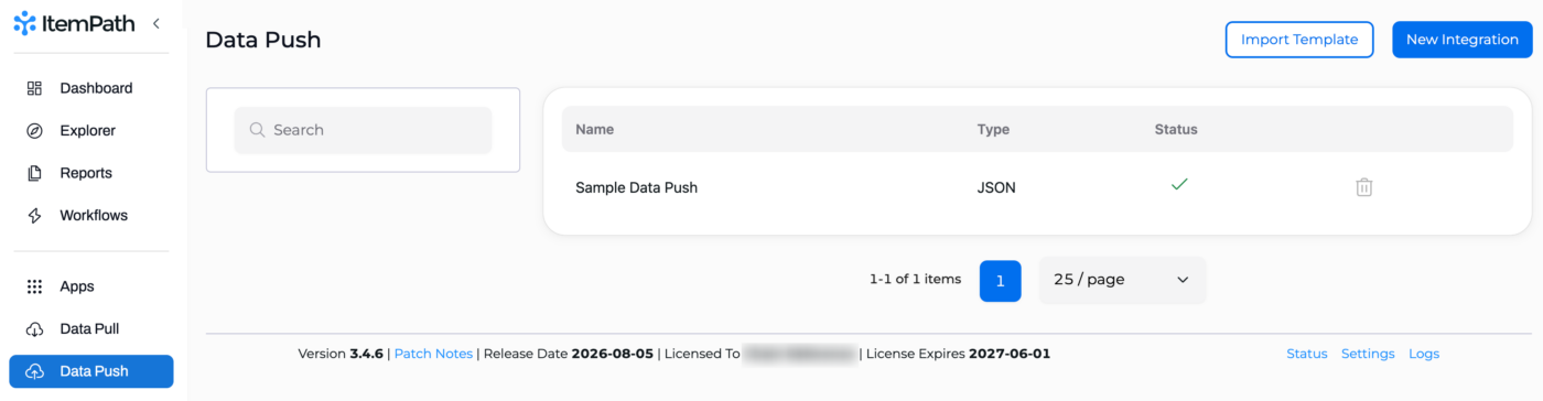 Item Path 3 Data Push App