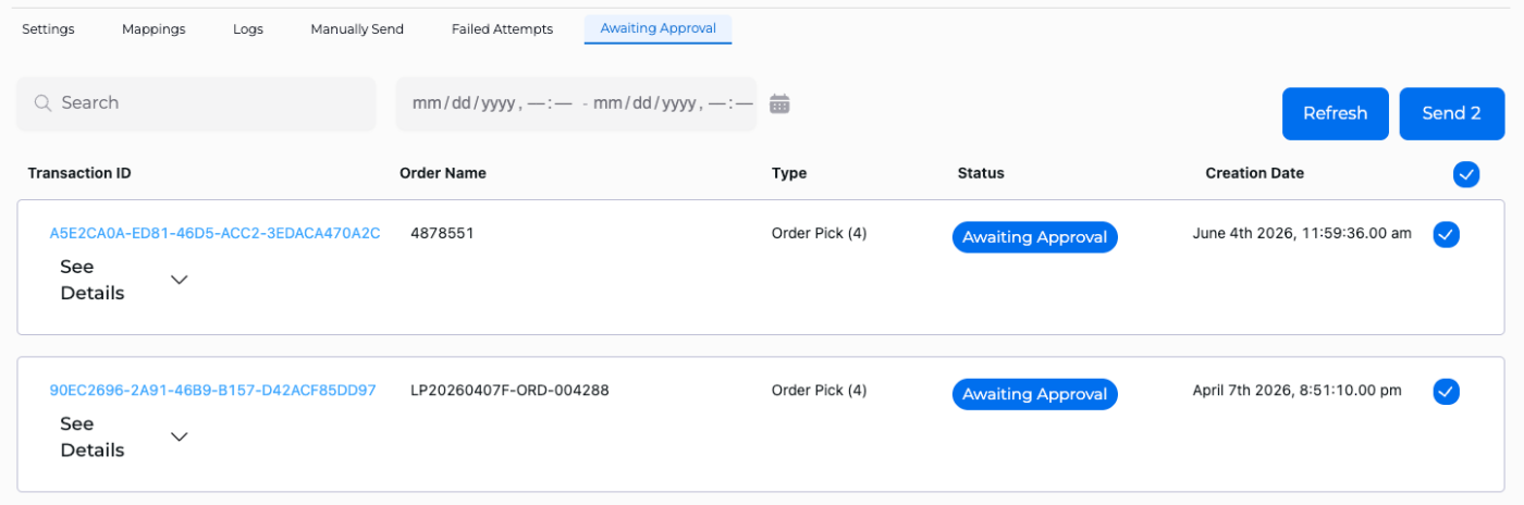 Item Path 3 Data Push Awaiting Approval