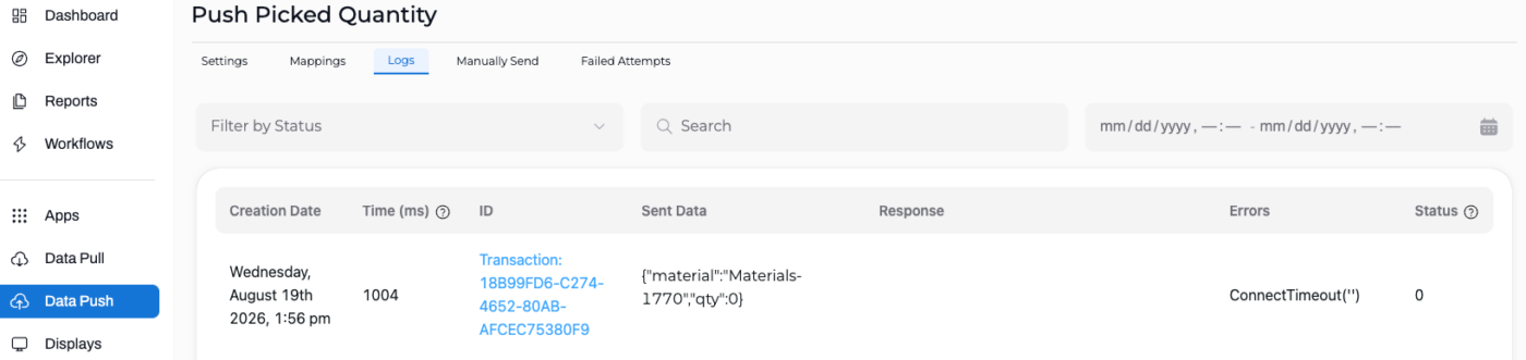Item Path 3 Data Push Logs 1