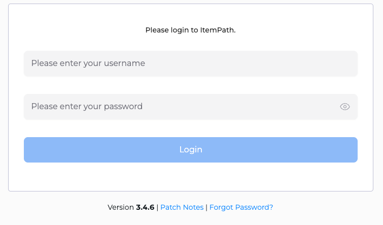 Item Path 3 Forgot Password