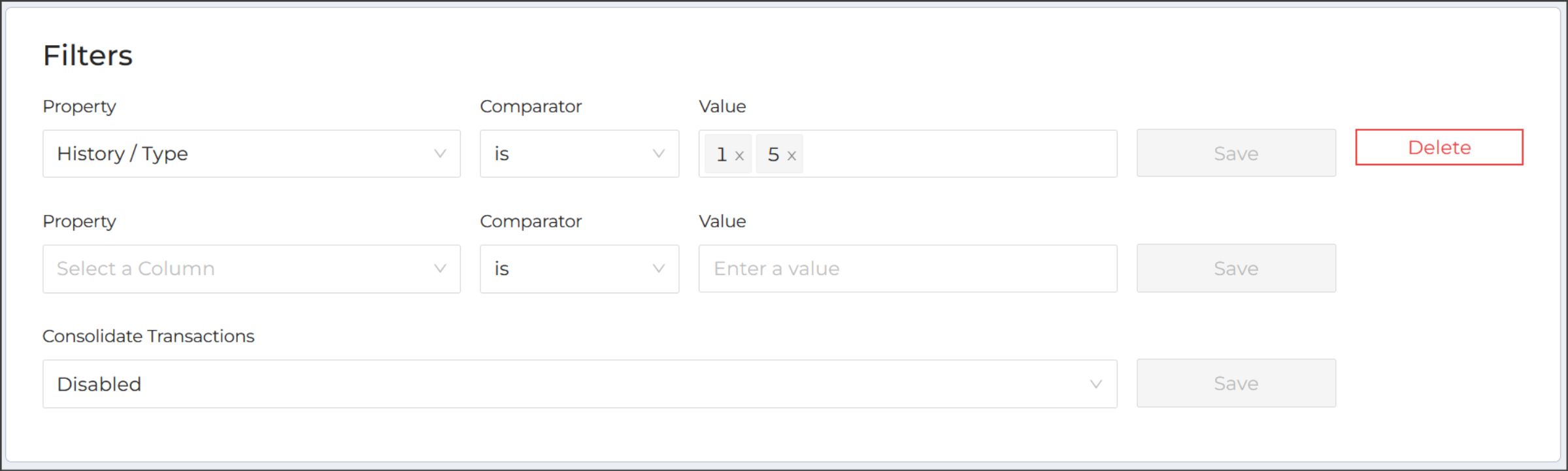  Data push filters 