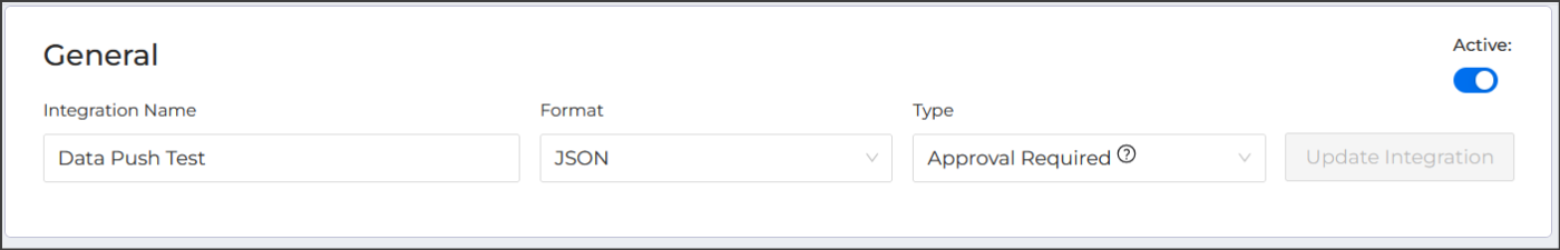 Data push settings general