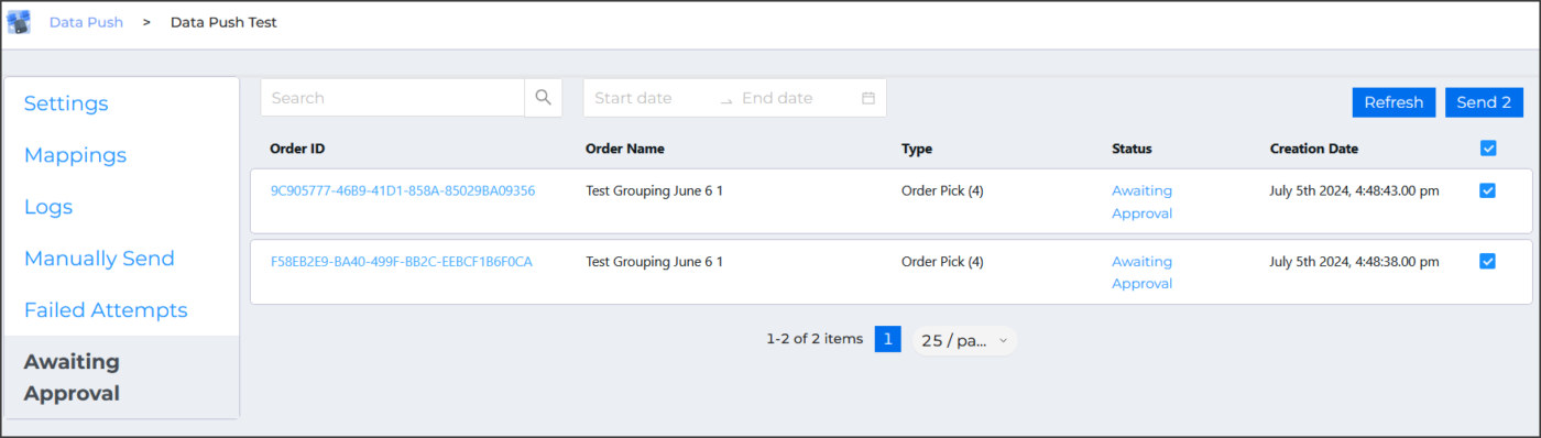 Item Path data push test awaiting approval