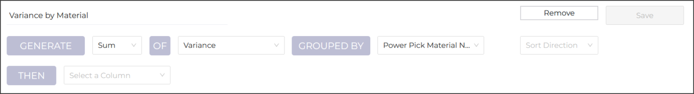 Item Path variance snapshot