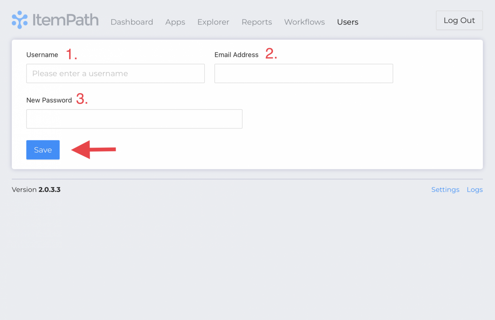 New User steps