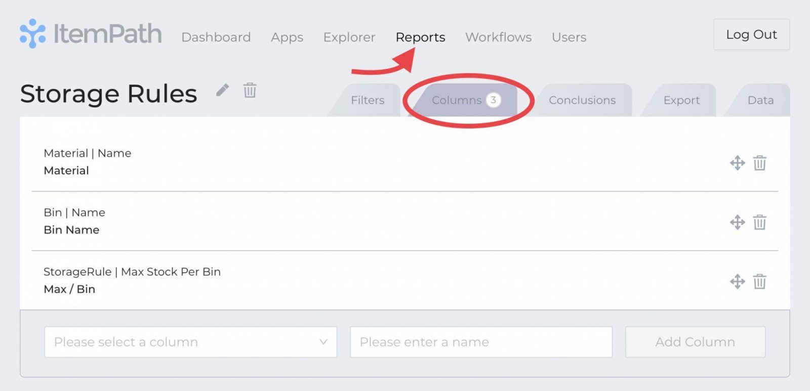 Report Columns