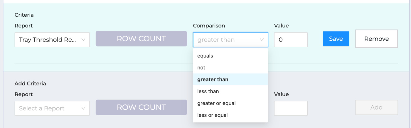 Workflow Criteria Comparisons