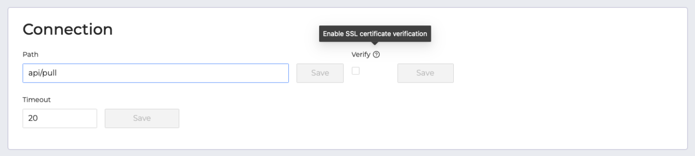 Data pull connection
