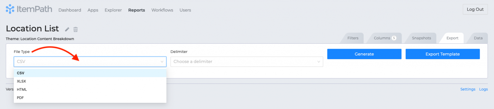 Exporting reports 1