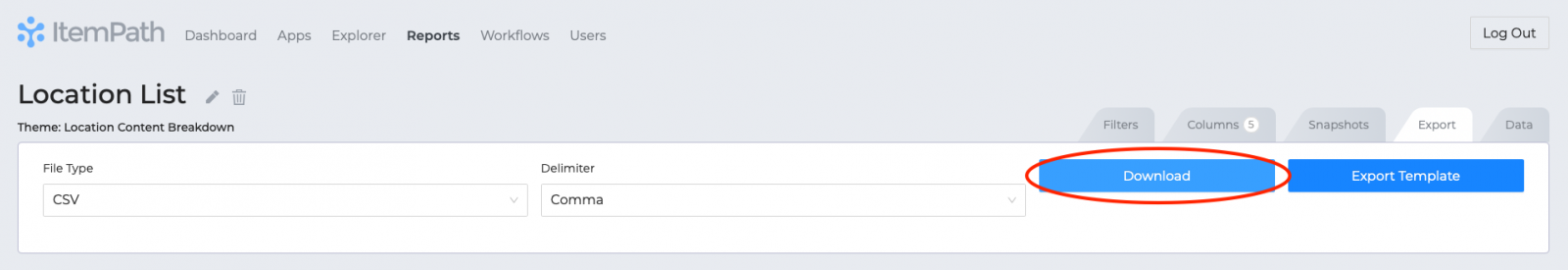 Exporting reports 3