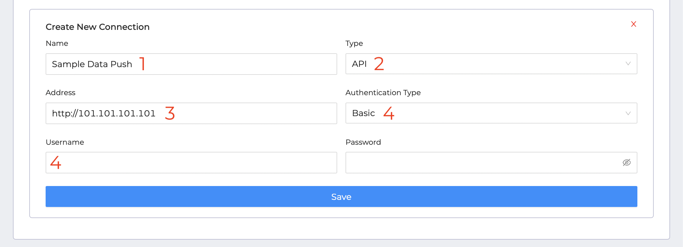 Data push new connection